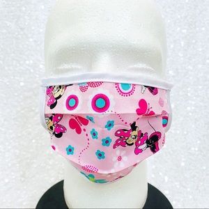 🔴4/$25 minnie mouse pink child face mask
